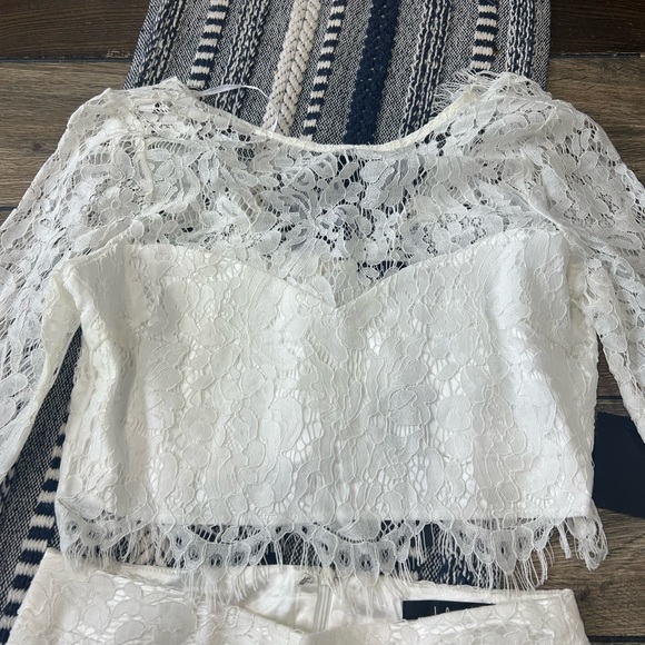 Lulus size small white lace matching set - Picture 2 of 3